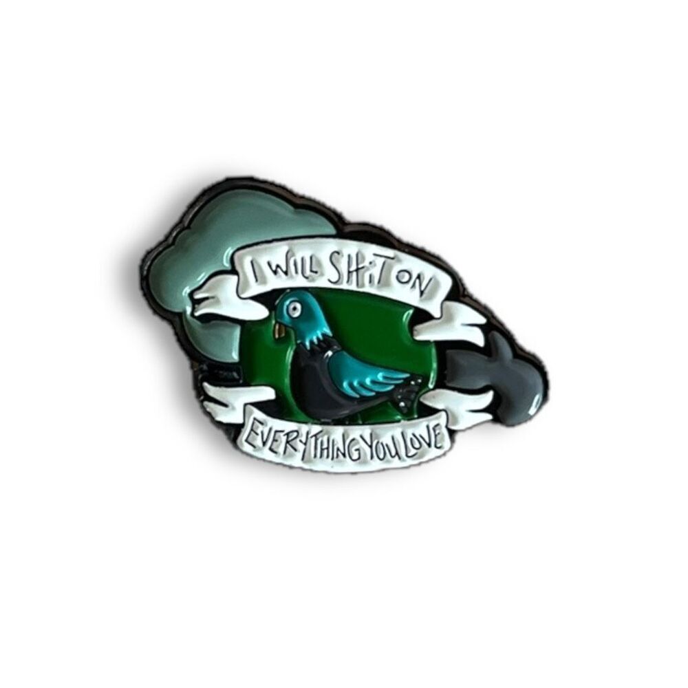 New Funny Rude Pigeon Enamel Pin